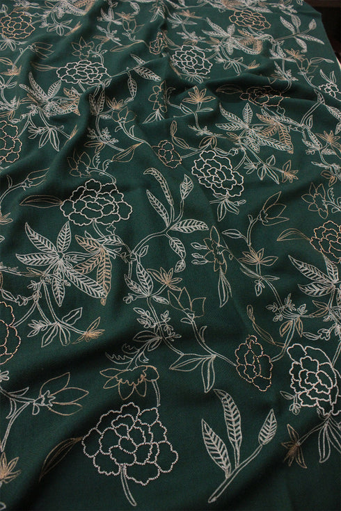 Golden Peony Fine Merino Wool Stole